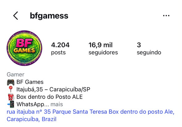 Imagem do cliente BF Games